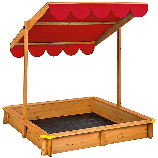 tectake Sandkasten Sandkiste Emilia mit verstellbarem günstig online kaufen