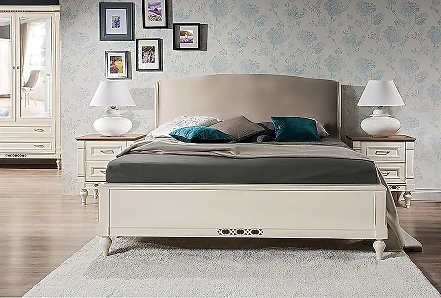 JVmoebel Bett Betten Ehebett Doppelbett Polsterbett Lederbett - Model, Made günstig online kaufen