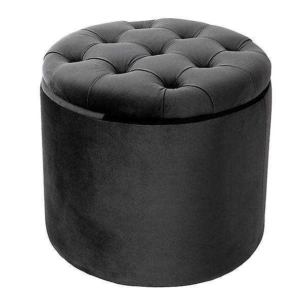 riess-ambiente Sitzhocker MODERN BAROCK 50cm grau · Aufbewahrungskorb mit S günstig online kaufen