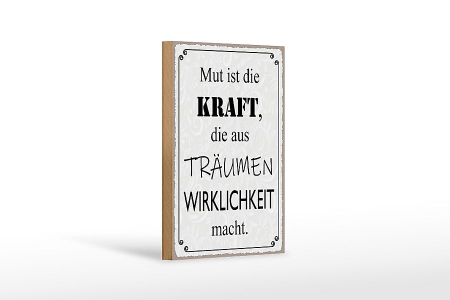 Femer GmbH Holzbild Spruch 12x18cm Mut günstig online kaufen