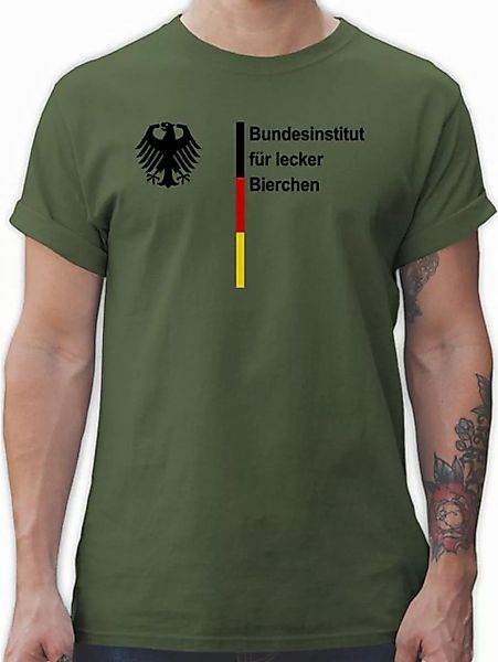 Shirtracer T-Shirt Bundesinstitut für lecker Bierchen, Bier Saufen Sauf Mal günstig online kaufen