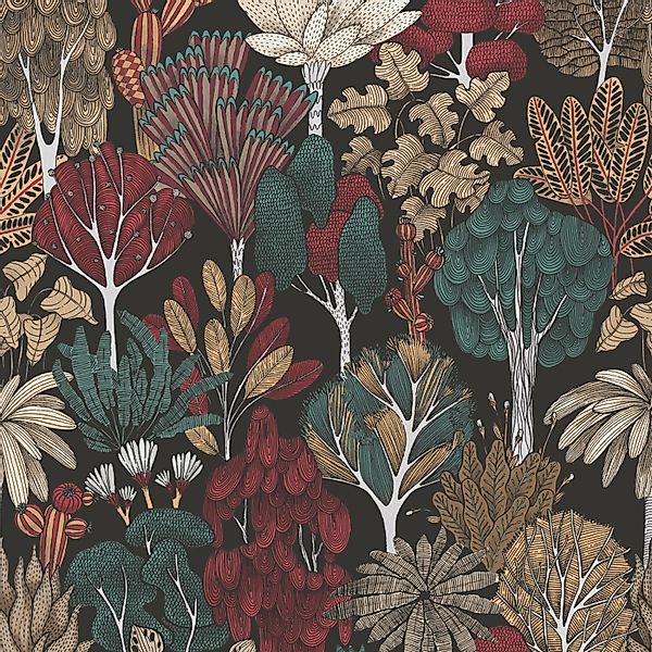 Bricoflor Blätter Tapete in Taupe und Braun Edle Blumentapete Im 20er Jahre günstig online kaufen