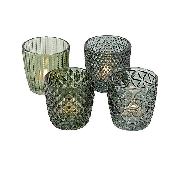 BOLTZE Windlicht Marilu, 4er Set, Grün, günstig online kaufen