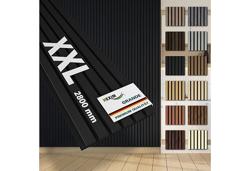 Hexim Wandpaneel, (Akustikpaneele 280x30cm Holz Grande - XXL Holzpaneele Pl günstig online kaufen