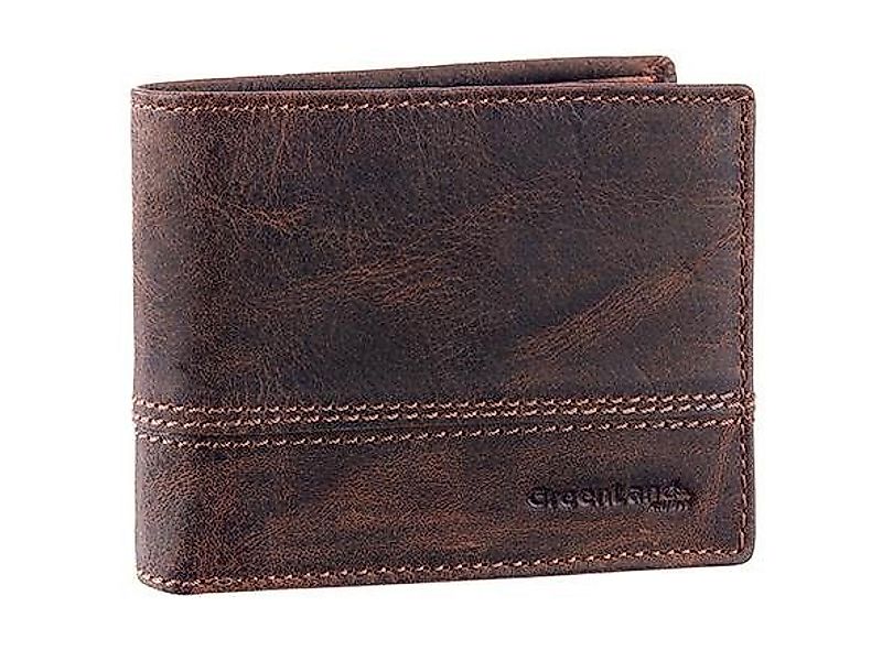 GreenLand Nature Geldbörse "Classic" aus Leder mit Ziernaht im Querformat günstig online kaufen