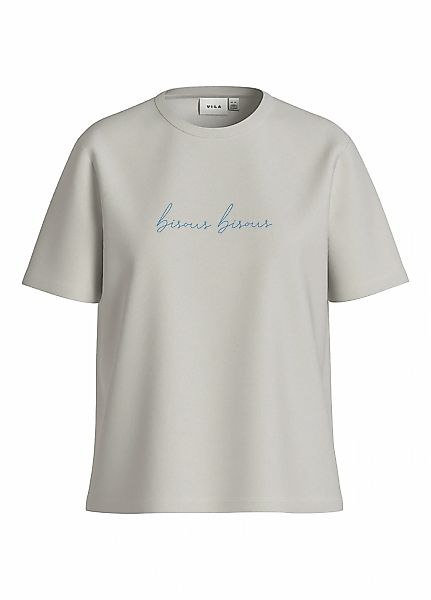 Vila Kurzarmshirt "VISYBILLA FRENCH O-NECK S/S TOP/PB/LC" günstig online kaufen