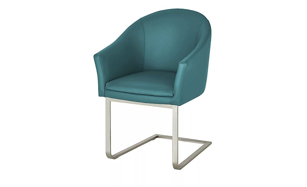 Wohnwert Leder-Schwingstuhl  Jalto - blau - 58 cm - 87 cm - 60 cm - Stühle günstig online kaufen