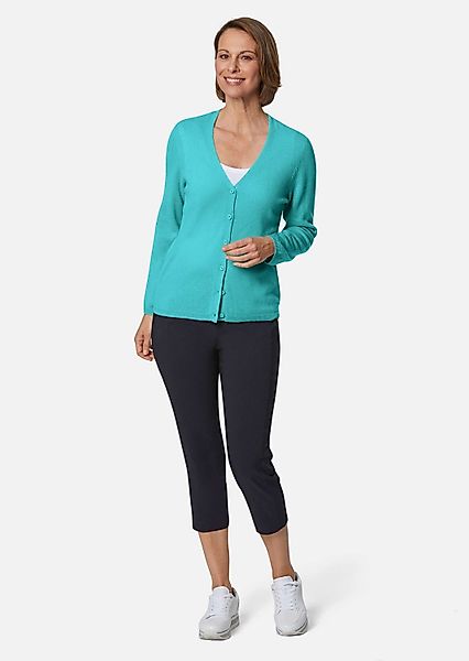 GOLDNER Strickjacke Kurzgröße: Kaschmirstrickjacke mit V-Ausschnitt günstig online kaufen