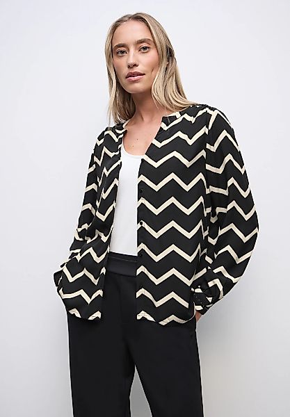 STREET ONE Langarmbluse mit Zick Zack Muster günstig online kaufen