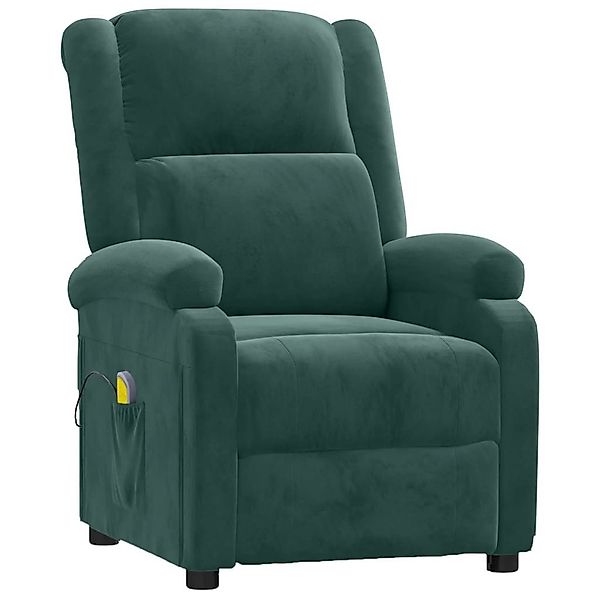 vidaXL Massagesessel Massagesessel Dunkelgrün Samt (1-St) günstig online kaufen