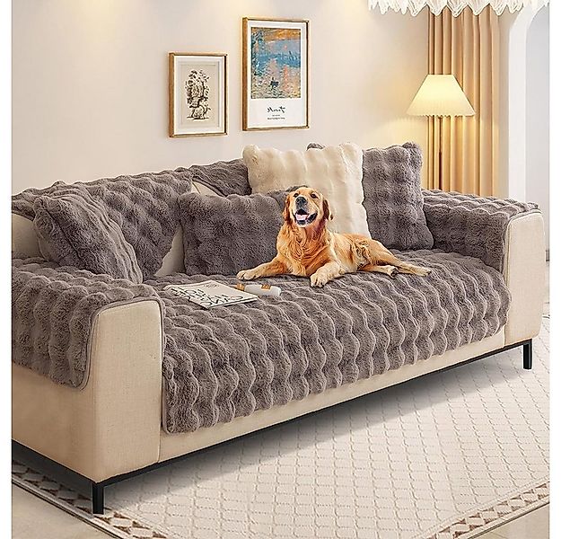 NUODWELL Sofabezug Kaninchen Plüsch Sofabezug L/U Form 1/2/3/4 Sitzer Sofa günstig online kaufen