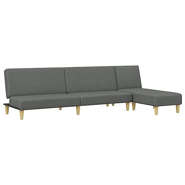 vidaXL Sofa 2-tlg. Sofagarnitur Dunkelgrau Stoff günstig online kaufen