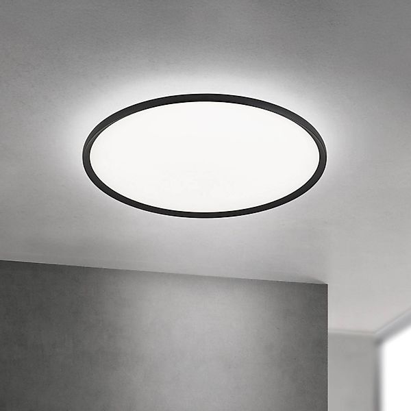 LED-Deckenlampe Kant, Ø 80 cm schwarz, CCT Metall/Kunststoff günstig online kaufen