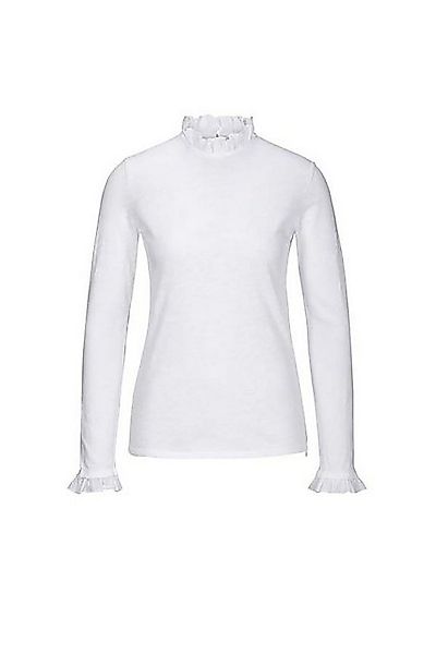 Rich & Royal Langarmshirt Organic Slub Frill Longsleeve, white günstig online kaufen