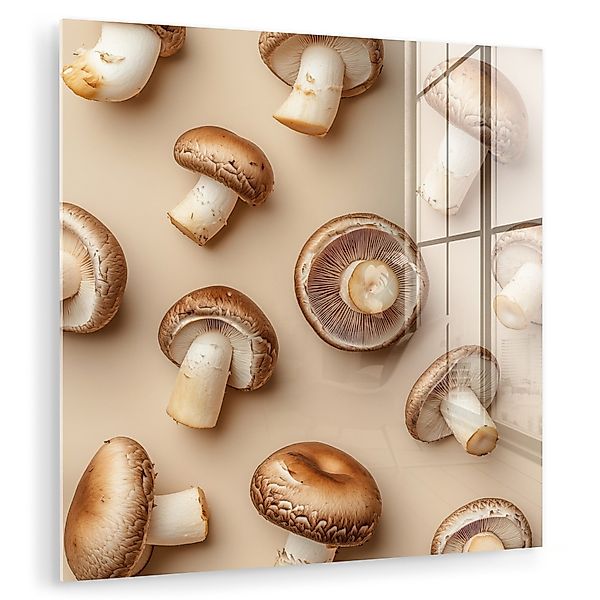 MuchoWow Acrylglasbild Kastanienpilze - Beige, Inkl. günstig online kaufen