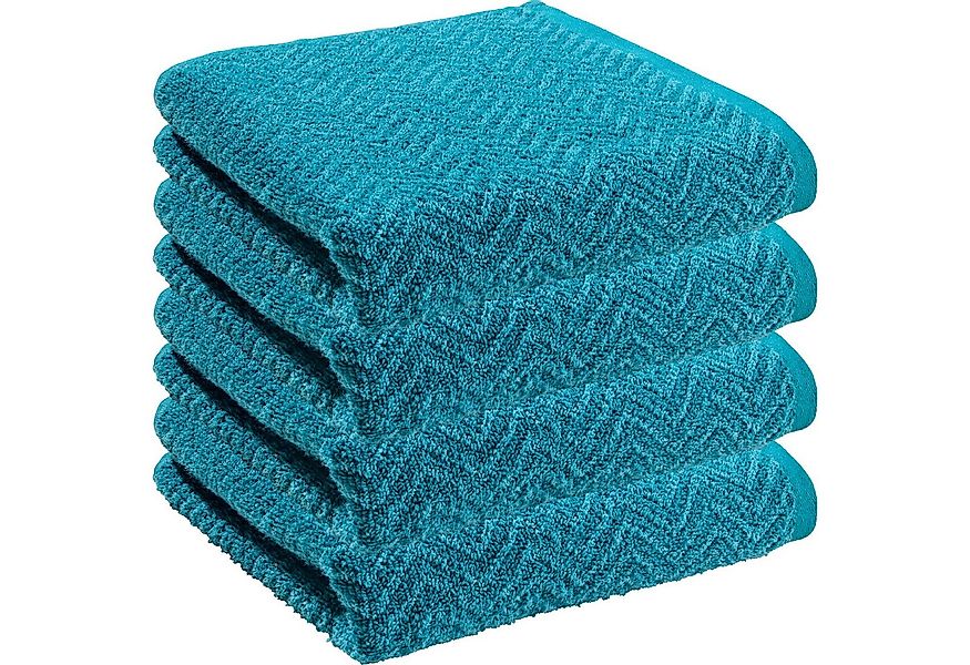 REDBEST Handtuch Handtuch "Palmdale" 4er-Pack, Frottier, Walk-Frottier gemu günstig online kaufen