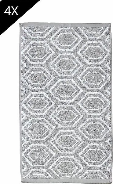 done.® Handtuch Set »Ethno 4x Gästetücher (30x50 cm)« Gästehandtücher, Jacq günstig online kaufen