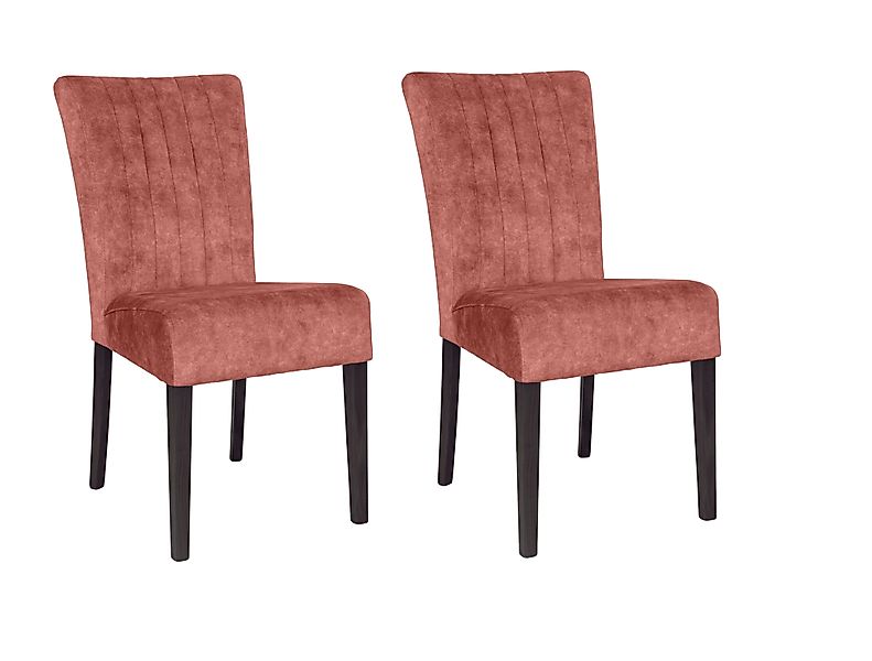 Home affaire 4-Fußstuhl (Set) 2 Stk.vertikale Nähte in der Rückenlehne günstig online kaufen