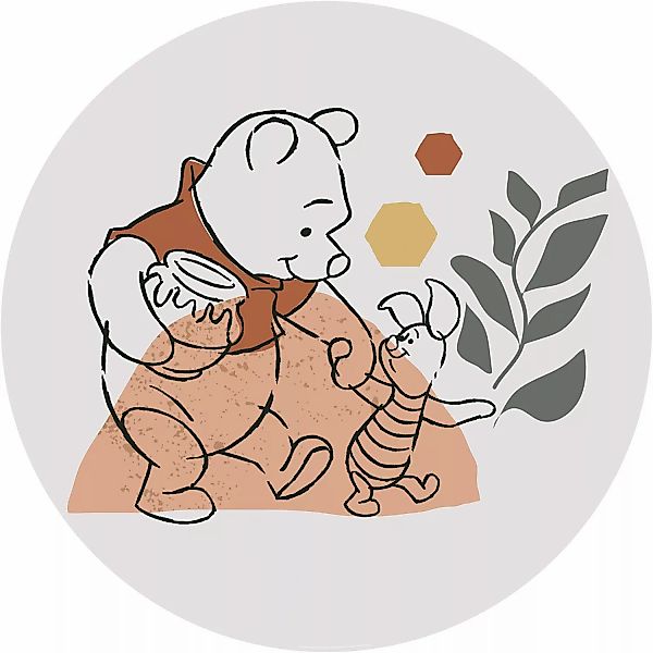 Komar Vliesfototapete Dot Winnie Pooh Soulmate selbstklebend Ø 125 cm günstig online kaufen