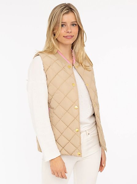 Zwillingsherz Steppweste ""Classic Diamond"", Knöpfe, Stehkragen, Eingriffs günstig online kaufen