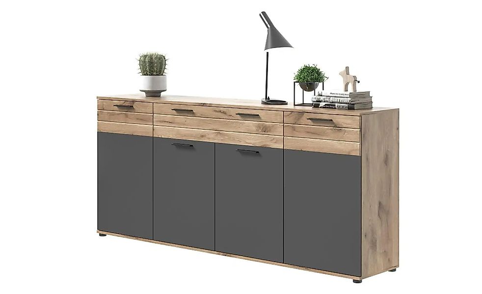 Sideboard  Monsano ¦ grau ¦ Maße (cm): B: 200 H: 91 Kommoden & Sideboards > günstig online kaufen
