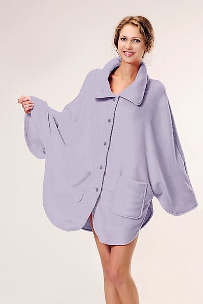 M-Diamant Morgenmantel Bademantel Morgenmantel Kuscheliger Fleece-Poncho günstig online kaufen