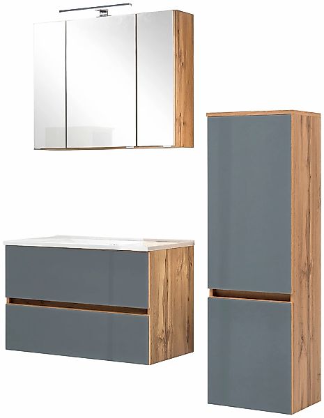 welltime Badezimmer-Set "Horki" Set, 3 Stk. tlg. bestehend aus Waschtisch-S günstig online kaufen