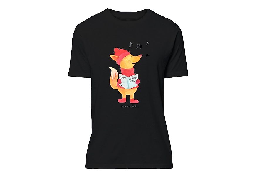 Mr. & Mrs. Panda T-Shirt Fuchs Sänger - Schwarz - Geschenk, Heiligabend, Na günstig online kaufen