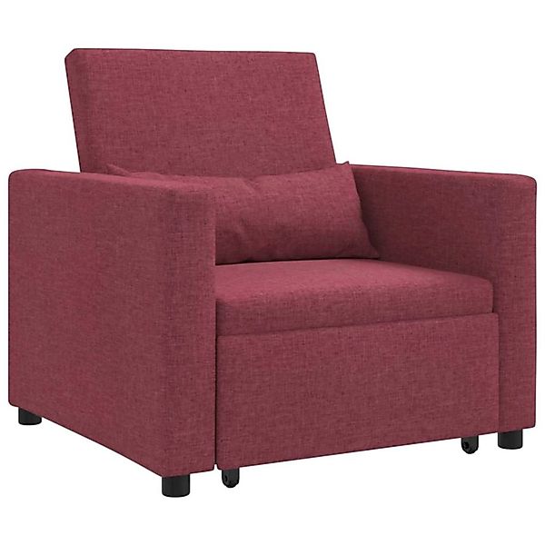 vidaXL Einzel-Schlafsofa mit Rädern Weinrot 90 x 165 x 87 cm Stoff 42002687 günstig online kaufen