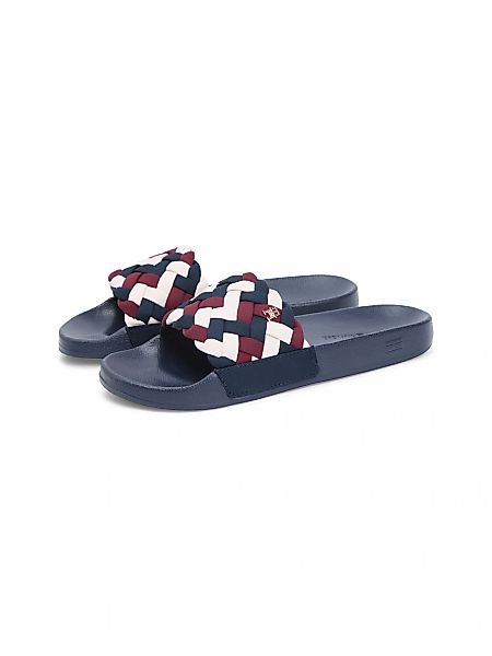 Tommy Hilfiger Pantolette "TH BRAIDED POOL SLIDE" Plateau, Sommerschuh, Str günstig online kaufen