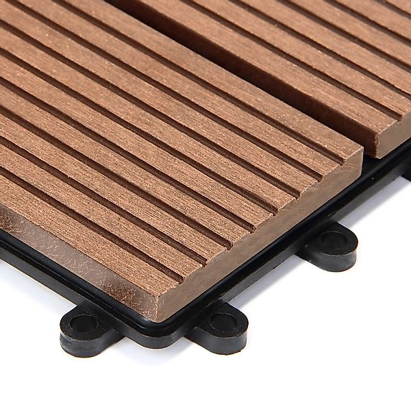 Casaria Holzfliesen 22x Klassik Terracotta, Terrassenfliesen günstig online kaufen
