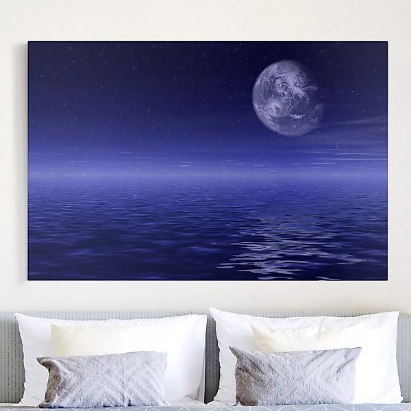 Leinwandbild Strand - Querformat Moon and Ocean günstig online kaufen