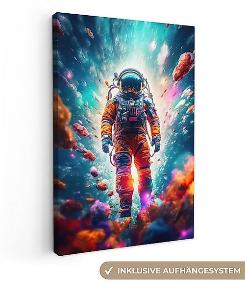OneMillionCanvasses® Leinwandbild Astronaut - Neon - Meteorit - Neon, Fotod günstig online kaufen