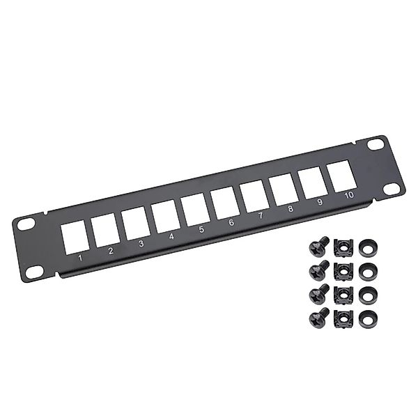 HMF 63345 UTP Keystone-Patchpanel für Serverschrank 10 Ports RJ45 10 Zoll 1 günstig online kaufen