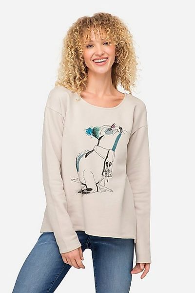 Laurasøn Sweatshirt Sweatshirt Robben-Print Rundhals Langarm günstig online kaufen