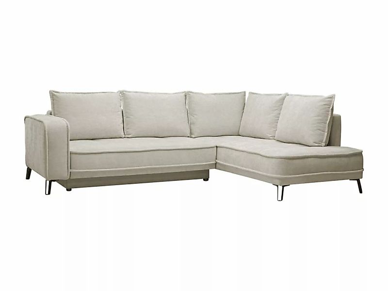 Ecksofa mit Schlaffunktion - Ecke rechts - Stoff - Beige - BALCORIA von Mai günstig online kaufen