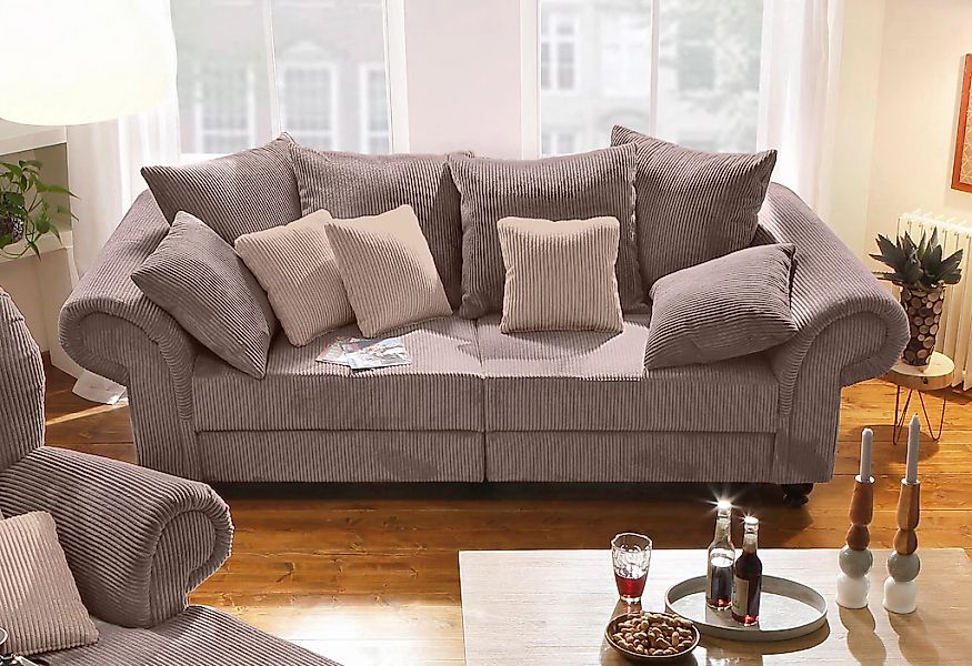 Home affaire Big-Sofa "King Henry", in legerer Polsterung und vielen losen günstig online kaufen