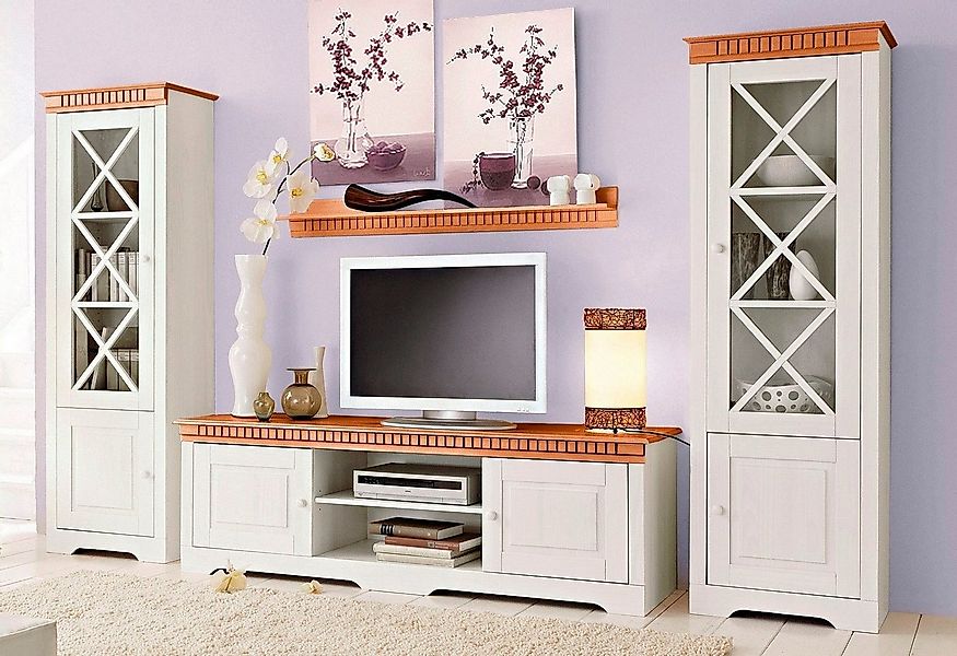 OTTO home Wohnwand Lisa, (Set, 3-St), bestehend aus zwei Vitrinen und einem günstig online kaufen