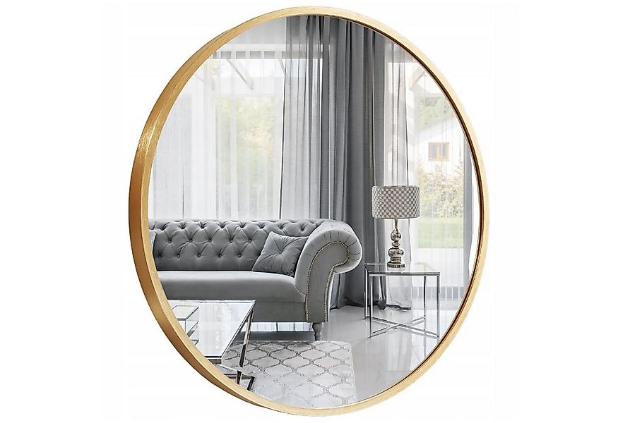 GOLD&CHROME UNIQUE DESIGN Spiegel GOLD&CHROME Wandspiegel, Rund, Badspiegel günstig online kaufen