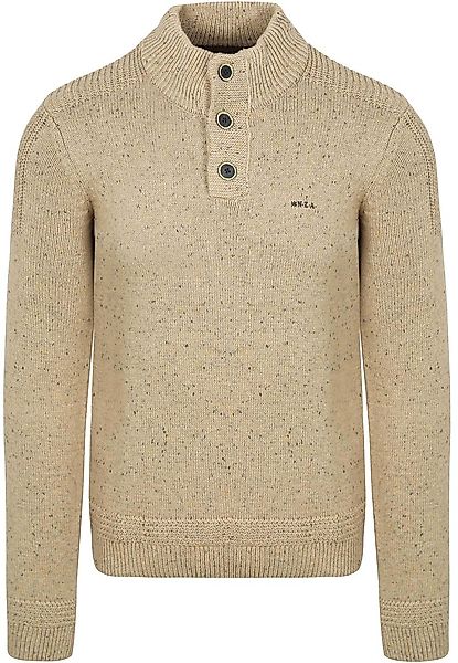 NZA Pullover Mocker Conor Melange Warm Beige - Größe M günstig online kaufen