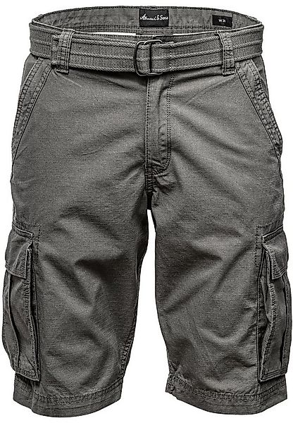 Amaci&Sons Cargoshorts MIDFIELD Chinoshort inkl. Gürtel Herren Bermuda Shor günstig online kaufen