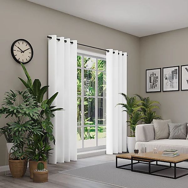 Neutex for you! Vorhang »Linessa«, (1 St.), HxB: 245x137, Ösenschal mit Met günstig online kaufen