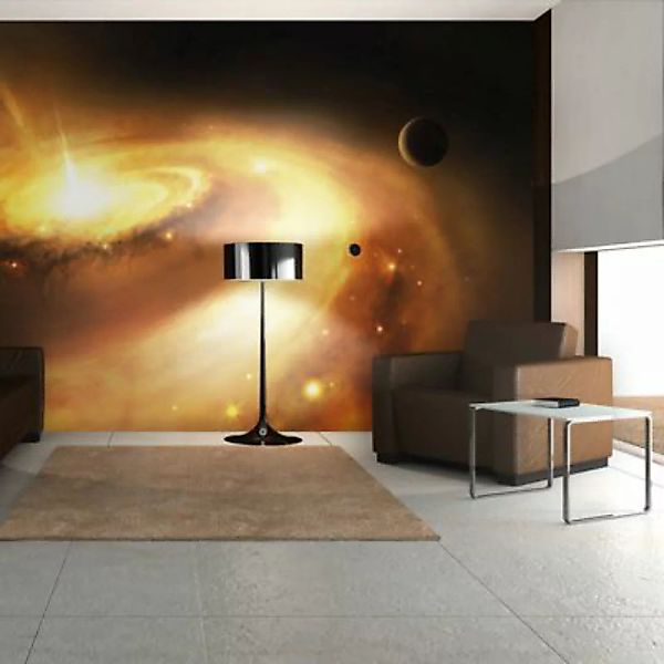 artgeist Fototapete Galactic Center of the Milky Way schwarz/gold Gr. 350 x günstig online kaufen