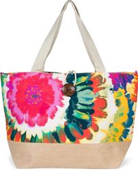 styleBREAKER Strandtasche Strandtasche mit Blumen Muster günstig online kaufen