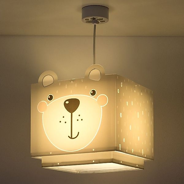 Kinderzimmer Pendelleuchte Little Teddy in Grau E27 günstig online kaufen