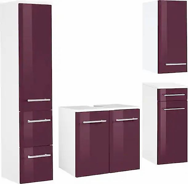 welltime Badmöbel-Set »Venedig«, (4 St.), Waschbeckenunterschrank (Breite 5 günstig online kaufen