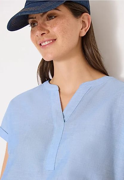 CECIL Kurzarm Bluse in Chambrayqualität günstig online kaufen
