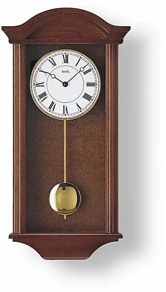 AMS Pendelwanduhr »W990/1«, Quarzuhr, Holz-/Glasgehäuse, Erle,Esszimmer,Woh günstig online kaufen