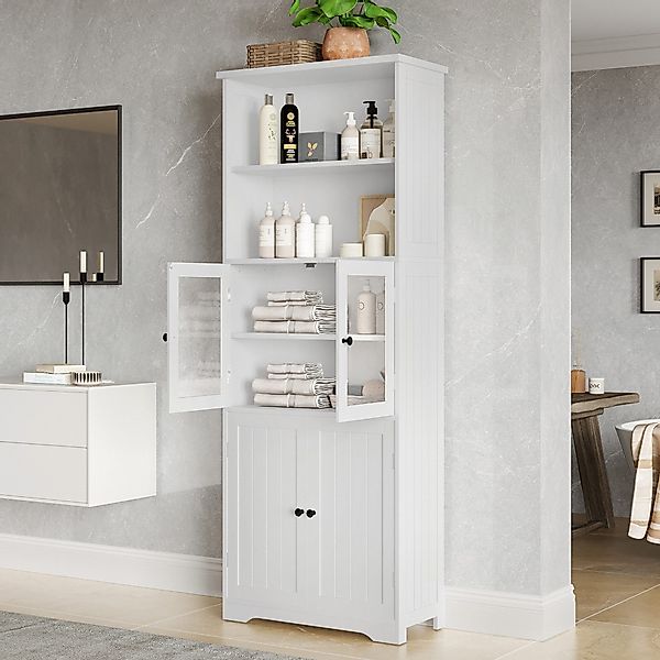 TavilaEcon Hochschrank Badezimmerschrank mit feuchtigkeitsbeständiger Lacki günstig online kaufen