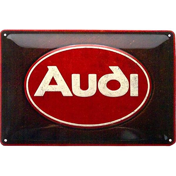 Nostalgic-Art Blechschild 20 x 30cm - Audi - Audi Logo Red Shine günstig online kaufen